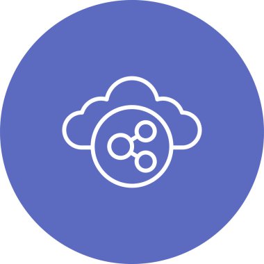 Bulut hesaplama simgesi vektör illüstrasyonu           