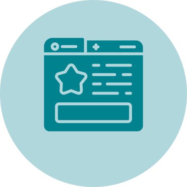  Favori Sayfa ikon vektör illüstrasyonu