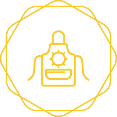 Önlük simge vektör çizim