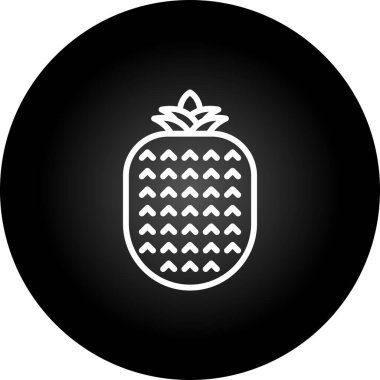 ananas meyve simgesi, web illüstrasyonu