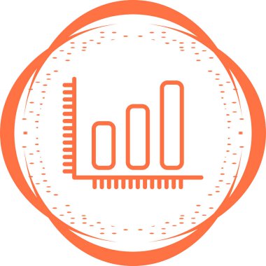 Çubuk Grafik simgesi, vektör illüstrasyonu basit tasarım