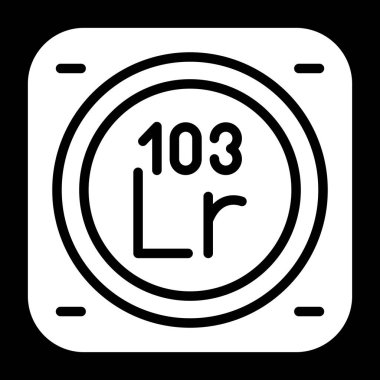 Kimyasal Element Web simgesi vektör çizimi