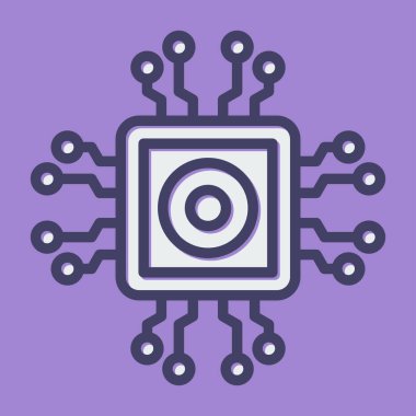 Çip. Web simgesi basit illüstrasyon 