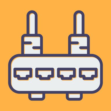 Wi-Fi yönlendirici simgesi, vektör illüstrasyonu