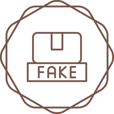 Sahte Ürünler, sahte ikon vektör illüstrasyonu 