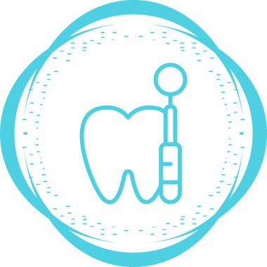 Diş simgesinin vektör illüstrasyonu 