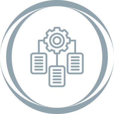 Teknik veri kavramı, iş verimliliği, evrak işleri. Belge Bütünleşme simgesi beyaz arkaplanda izole edildi.