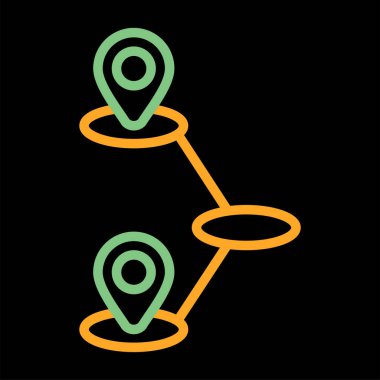 Seyahat Haritalama simgesi vektör çizimi 