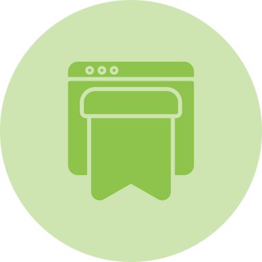 Yer İmi Sekmeleri web simgesi, basit vektör illüstrasyonu