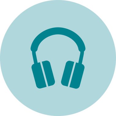 kulaklıklar web simgesi, vektör illüstrasyonu