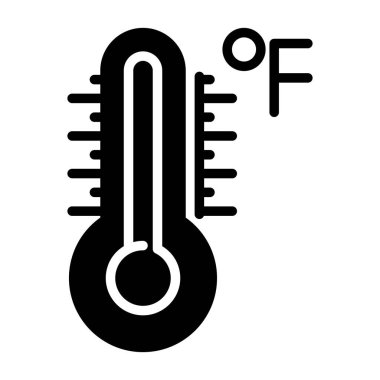 Termometre. Web simgesi basit illüstrasyon