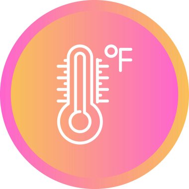 Termometre. Web simgesi basit illüstrasyon