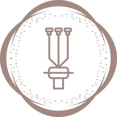 Kablo Sonlandırma Kit simgesi, vektör illüstrasyonu