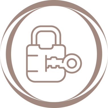 Kilit. Web simgesi basit illüstrasyon 