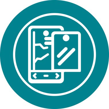 Akıllı telefon simgesinin vektör illüstrasyonu 