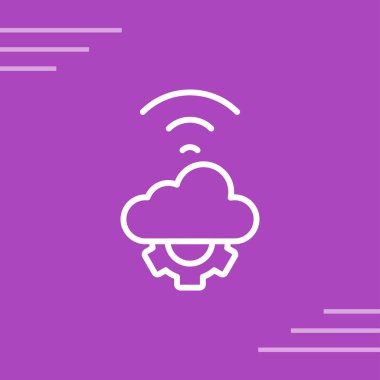 Bulut Otomasyonu Web simgesi vektör çizimi