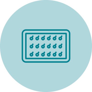 Pin web simgesi ile sancak tarafı, basit vektör illüstrasyonu