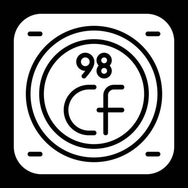 Kimyasal Element Web simgesi vektör çizimi