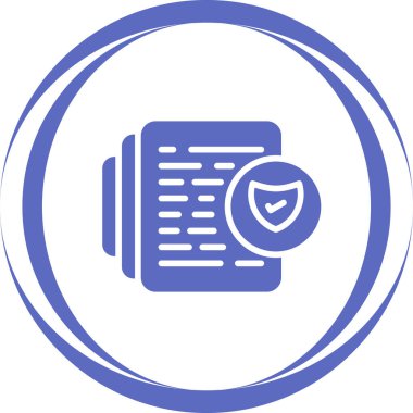 Belge Uyum simgesinin vektör illüstrasyonu