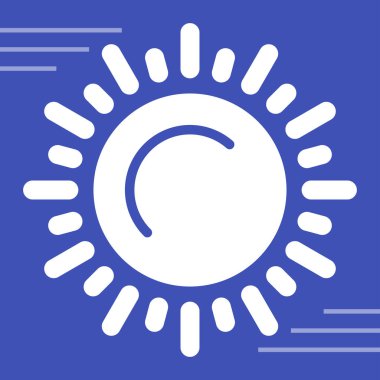 Güneş. Web simgesi basit illüstrasyon 