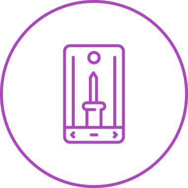 akıllı telefon simgesi, vektör illüstrasyonu basit tasarım