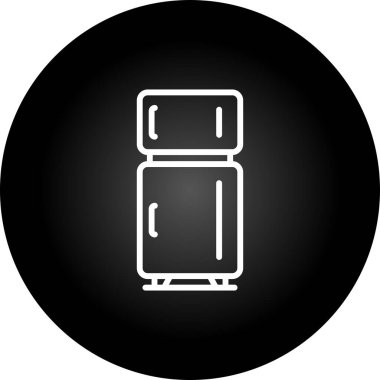 buzdolabı simgesi, vektör illüstrasyonu basit tasarım