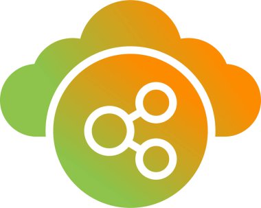 Bulut hesaplama simgesi vektör illüstrasyonu           