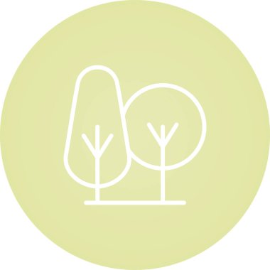 Ağaçlar. Web simgesi basit illüstrasyon