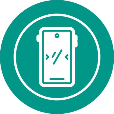 Akıllı telefon simgesinin vektör illüstrasyonu 