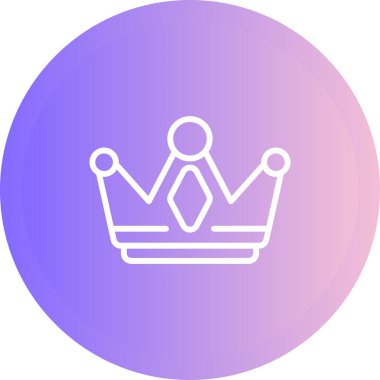 Taç simgesi, ağ basit illüstrasyon