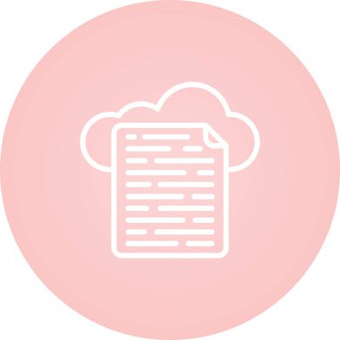 Bulut Veri Web simgesi basit tasarım