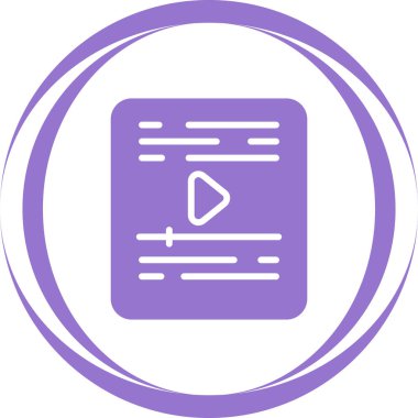 Video player vector icon design 