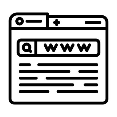 Web sitesi simgesi, vektör illüstrasyonu basit tasarım