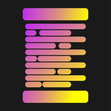 Web ve mobil için sol hizalama simgesi, vektör illüstrasyonu