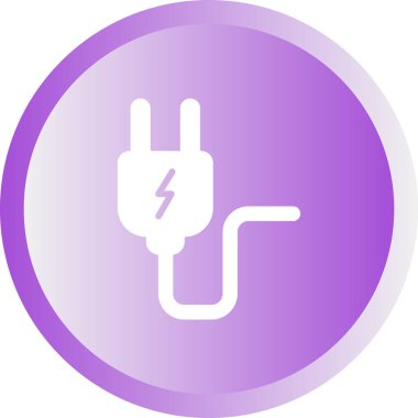 Güç Kablosu web simgesi, basit vektör illüstrasyonu 