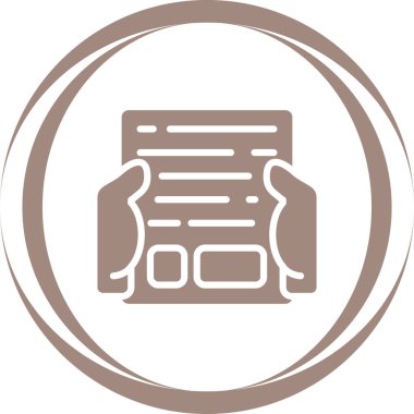 belge web simgesi, vektör illüstrasyonu