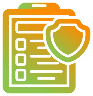 Sigorta simgesi beyaz arka plan üzerinde izole 