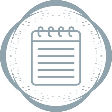 notepad simgesi, vektör illüstrasyonu basit tasarım