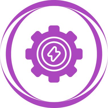 Veri Merkezi Güç Yönetimi simgesi vektör illüstrasyonu