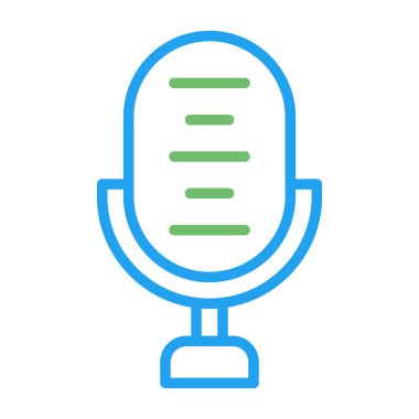 mikrofon web simgesi, vektör çizim