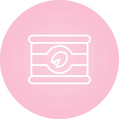 Dondurulmuş meyve simgesi, vektör illüstrasyonu 