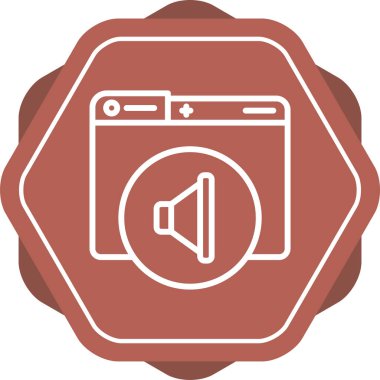 ses simgesi, vektör illüstrasyonu