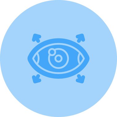 Bakış açısı. Web simgesi basit illüstrasyon