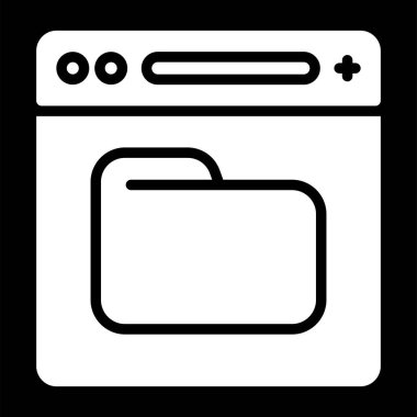 Tarayıcı web simgesi, basit illüstrasyon