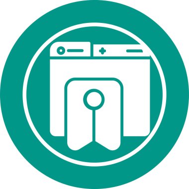 Yer İmleri simgesinin vektör illüstrasyonu