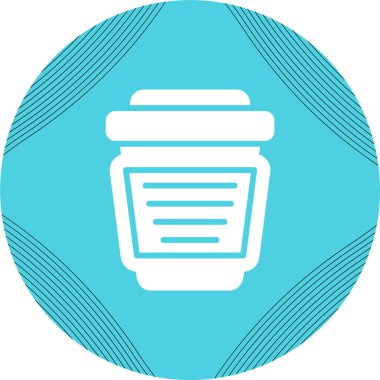 kahve fincanı simgesi web basit illüstrasyon