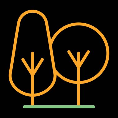 Ağaçlar. Web simgesi basit illüstrasyon