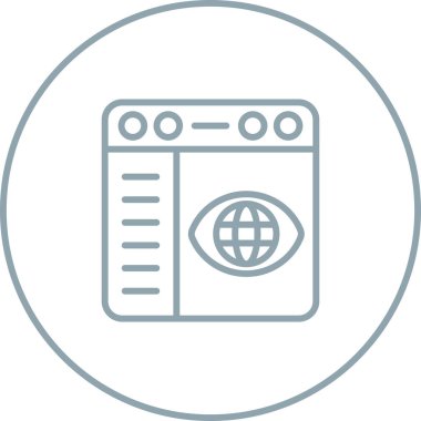 Tarayıcı web simgesi, basit illüstrasyon