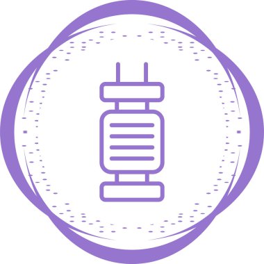 Kapasitör web simgesinin vektör illüstrasyonu