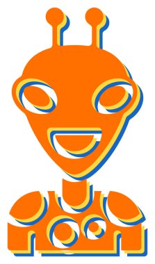 Uzaylı web simgesi, basit vektör illüstrasyonu 